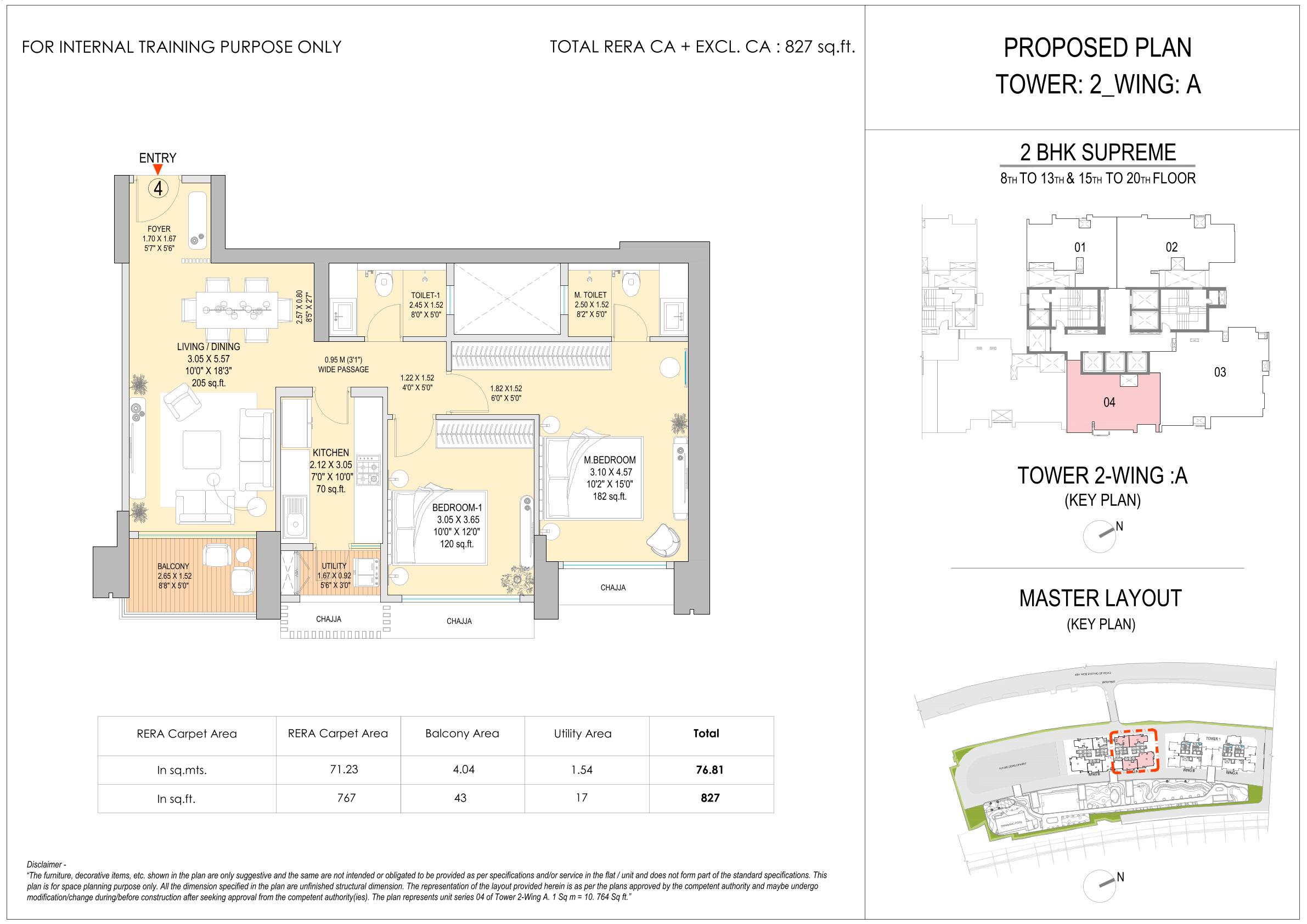 2 BHK Floor Plan 9